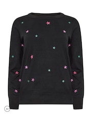 M&Co Black Star Embroidered Jumper - Image 5 of 6