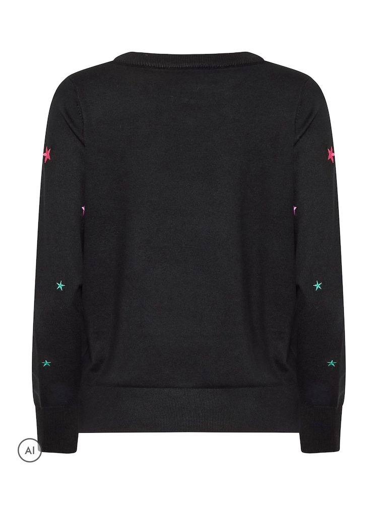 M&Co Black Star Embroidered Jumper - Image 6 of 6