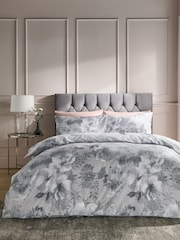 Catherine Lansfield Silver Dramatic Floral Duvet Cover And Pillowcase Set - Image 2 of 4