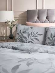 Catherine Lansfield Silver Dramatic Floral Duvet Cover And Pillowcase Set - Image 3 of 4