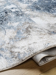 LIVABLISS Blue Marble Allegro Abstract Modern Marble Rug - Image 4 of 7