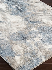 LIVABLISS Blue Marble Allegro Abstract Modern Marble Rug - Image 6 of 7