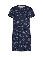 Yours Curve Star Mosaic Placket Midaxi Nightdress - Bild 5 von 6