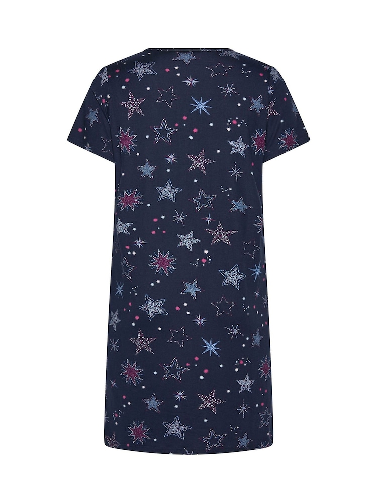 Yours Curve Star Mosaic Placket Midaxi Nightdress - Bild 6 von 6 Yours Curve Star Mosaic Placket Midaxi Nightdress - Bild 6 von 6