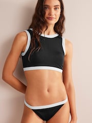 Boden Black Tanga Bikini Bottoms - Image 1 of 6