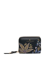 Sara Miller Black Small Zip Botanic Purse - Image 1 of 3