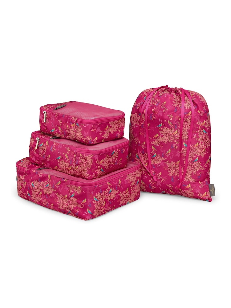 Sara Miller Pink Chelsea Packing Cube Set - Image 1 of 4 Sara Miller Pink Chelsea Packing Cube Set - Image 1 of 4