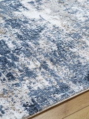 LIVABLISS Blue Haze Allegro Abstract Modern Marble Rug - Image 5 of 7