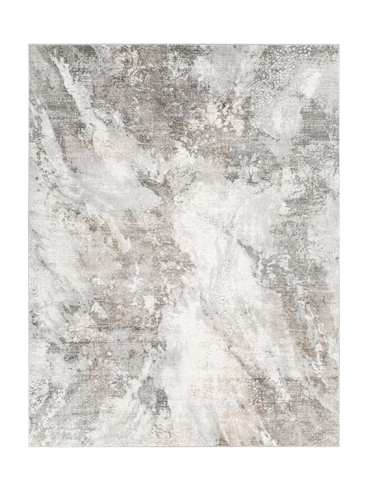 LIVABLISS Grey Marble Allegro Abstract Modern Marble Rug - Image 2 of 7