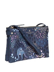 Sac bandoulière zippé Sara Miller motif léopard minuit - Image 2 sur 4