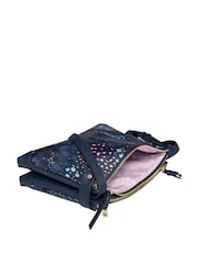 Sac bandoulière zippé Sara Miller motif léopard minuit - Image 3 sur 4