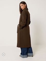 PixieGirl Petite Brown Wrap Belt Coat - Image 3 of 6