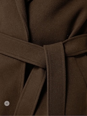 PixieGirl Petite Brown Wrap Belt Coat - Image 4 of 6