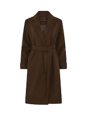PixieGirl Petite Brown Wrap Belt Coat - Image 5 of 6