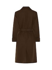 PixieGirl Petite Brown Wrap Belt Coat - Image 6 of 6