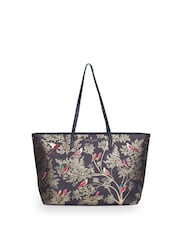 Sara Miller Blue Large Tote Smokey Birds Bag - Image 1 of 2