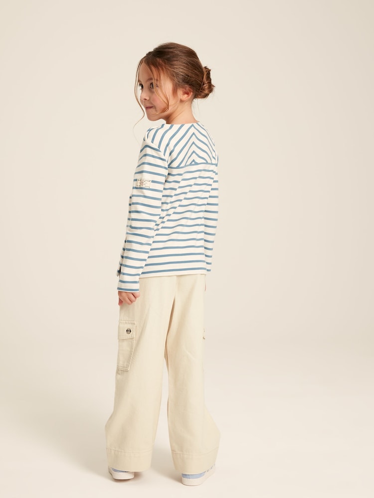 Joules Georgia Beige Cargo Wide Leg Trousers - Image 2 of 11