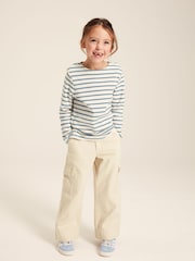 Joules Georgia Beige Cargo Wide Leg Trousers - Image 3 of 11