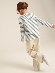 Joules Georgia Beige Cargo Wide Leg Trousers - Image 4 of 11