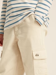 Joules Georgia Beige Cargo Wide Leg Trousers - Image 7 of 11