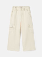 Joules Georgia Beige Cargo Wide Leg Trousers - Image 8 of 11