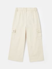 Joules Georgia Beige Cargo Wide Leg Trousers - Image 9 of 11