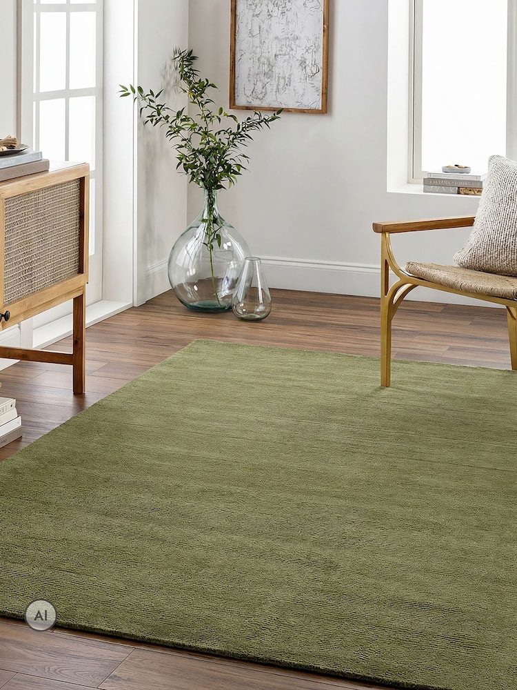 LIVABLISS Green Mystique Wool Rug - Image 1 of 6 LIVABLISS Green Mystique Wool Rug - Image 1 of 6
