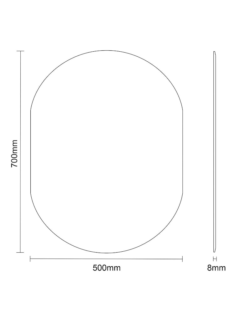 Showerdrape Lincoln Large Oval Bathroom Mirror - Image 4 of 4