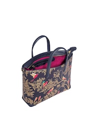 Sara Miller Medium Tote Smokey Blue Birds Bag - Image 4 of 5