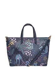 Sara Miller Blue Medium Tote Midnight Leopard Bag - صورة 1 من 5