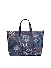 Sara Miller Blue Medium Tote Midnight Leopard Bag - صورة 2 من 5