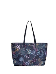 Sara Miller Blue Large Tote Midnight Leopard Bag - Image 1 of 4