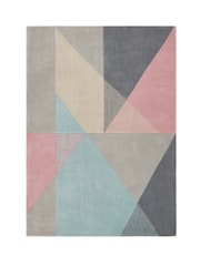 Origins Pink Trio Geo Rug - Image 1 of 3