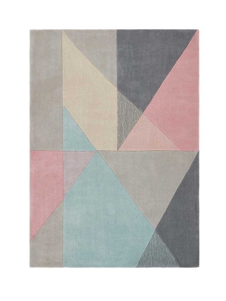 Origins Pink Trio Geo Rug - Image 1 of 3