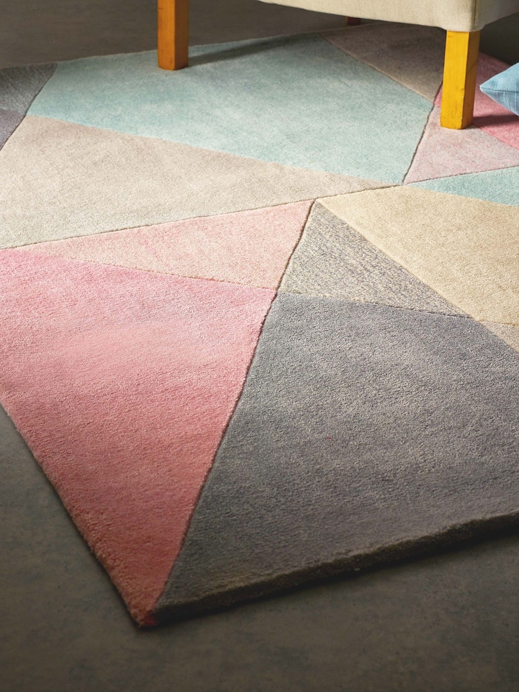 Origins Pink Trio Geo Rug - Image 2 of 3
