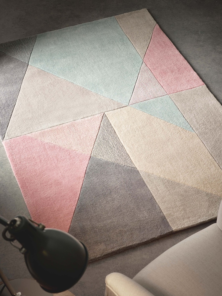 Origins Pink Trio Geo Rug - Image 3 of 3 Origins Pink Trio Geo Rug - Image 3 of 3
