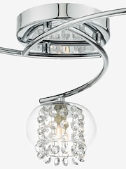 Dar Lighting Silver Elma 3 Light Semi Flush Fitting Ceiling Light - Image 2 of 4
