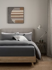 Charcoal Grey Brushed 100% Cotton Supersoft Deep Fitted Sheet - Image 1 of 5