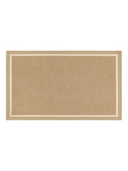Asiatic Rugs Linen Cream Bordo Herringbone Doormat - Image 2 of 4
