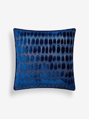 Navy Blue 50 x 50cm Velvet  Spot  Cushion - Image 3 of 5