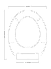 Showerdrape White Toledo Toilet Seat - Image 4 of 5