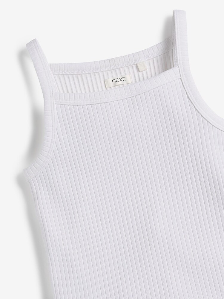 White Strappy Vest (3-16yrs) - Image 6 of 6 White Strappy Vest (3-16yrs) - Image 6 of 6