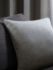 Fusion Grey Sorbonne 100% Cotton Filled Cushion - Image 1 of 2