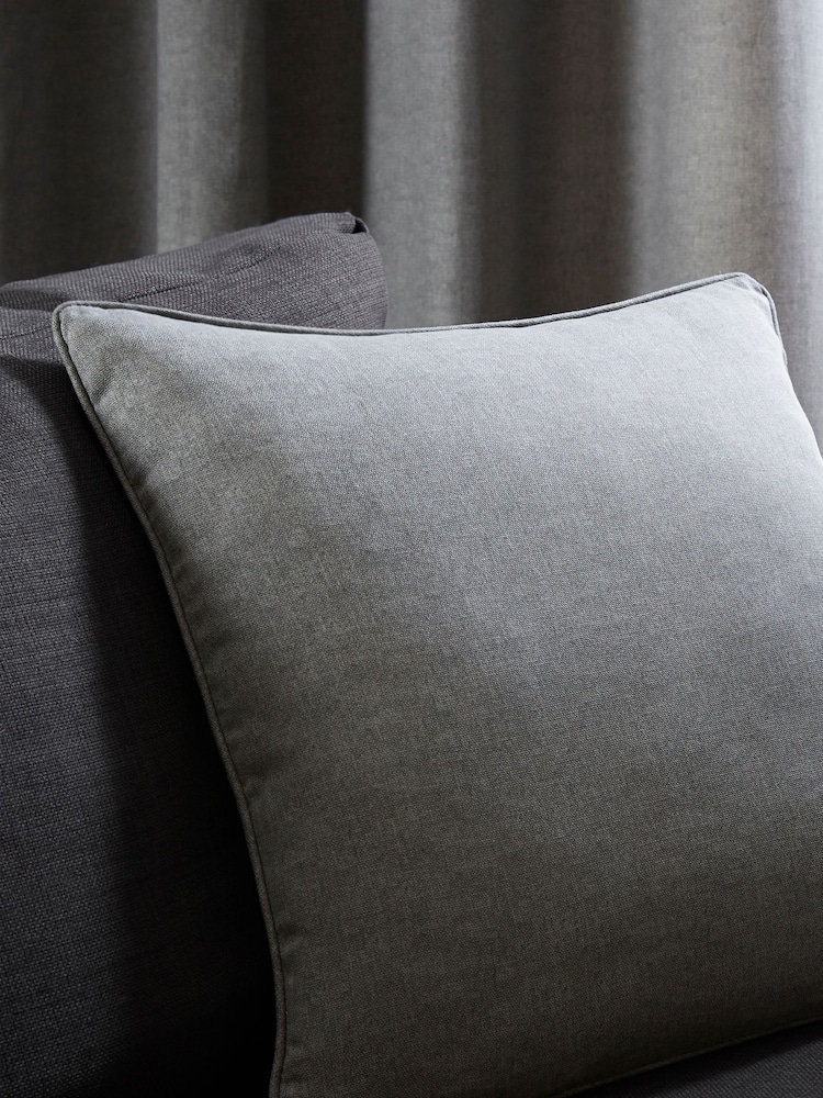 Fusion Grey Sorbonne 100% Cotton Filled Cushion - Image 1 of 2