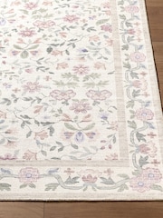 LIVABLISS Pink Thistle Floral Washable Rug - Image 4 of 8