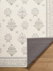 LIVABLISS Ivory Thistle Floral Washable Rug - Image 6 of 9