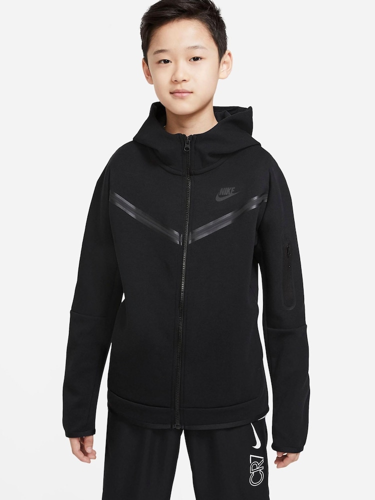 Nike Black Tech Fleece Hoodie - Image 1 of 8