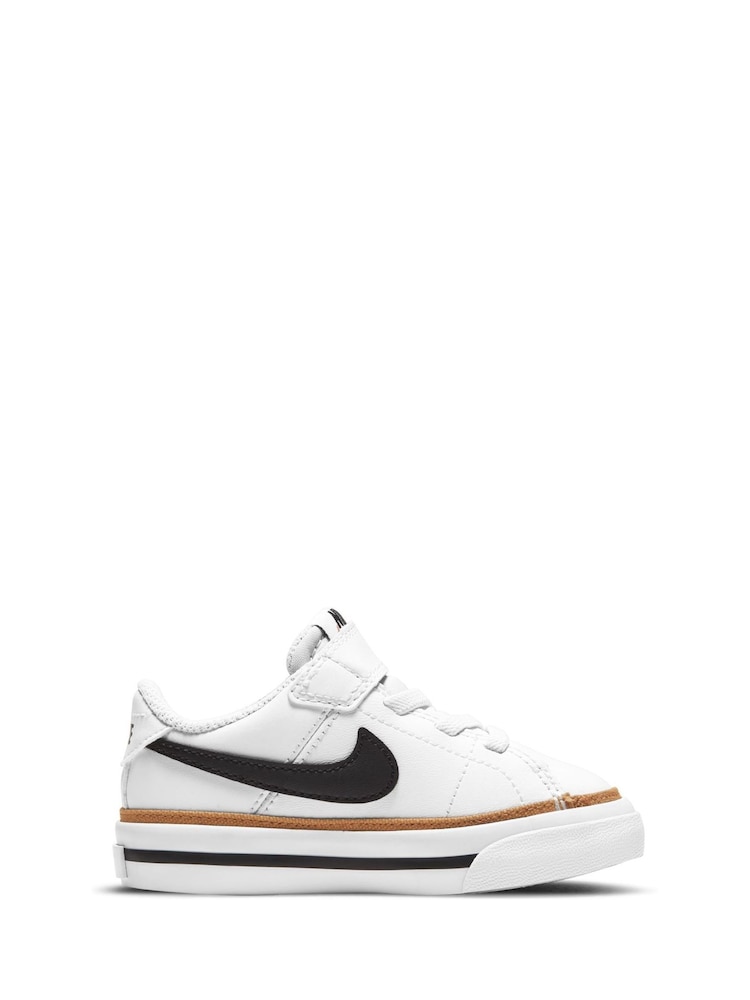 Biało-czarny - Niemowlęce buty sportowe Nike Court Legacy - Image 3 of 10