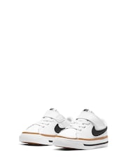 Nike White/Black Infant Court Legacy Trainers - Image 5 of 10