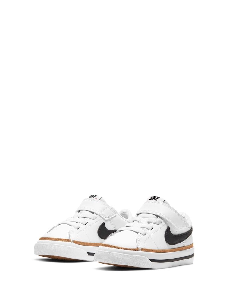 Biało-czarny - Niemowlęce buty sportowe Nike Court Legacy - Image 5 of 10